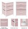 Sorbus Nightstand with 3 Drawers - Furniture Storage for Bedroom, Closet, Office Organization - Steel Frame, Wood Top, Pastel Fabric Bin